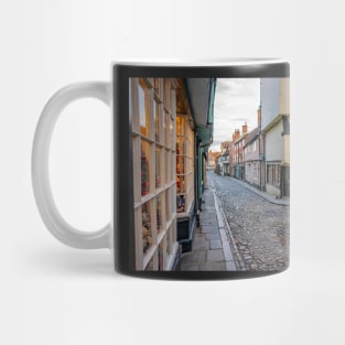 A view down Elm Hill, Norwich Mug